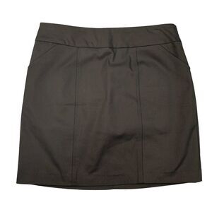 Vintage Spitfire Mini Skort Womens PL Large Petite Black Back Zip Pockets Shorts